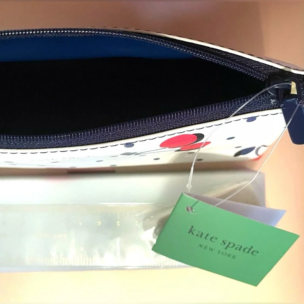 NWT Kate Spade Vintage Cherry Dot Pencil Case